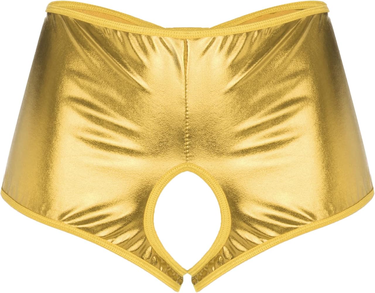 Woman Sexy Metallic Naughty Booty Shorts Panties Underwear Shiny Rave Dance Shorts Clubwear