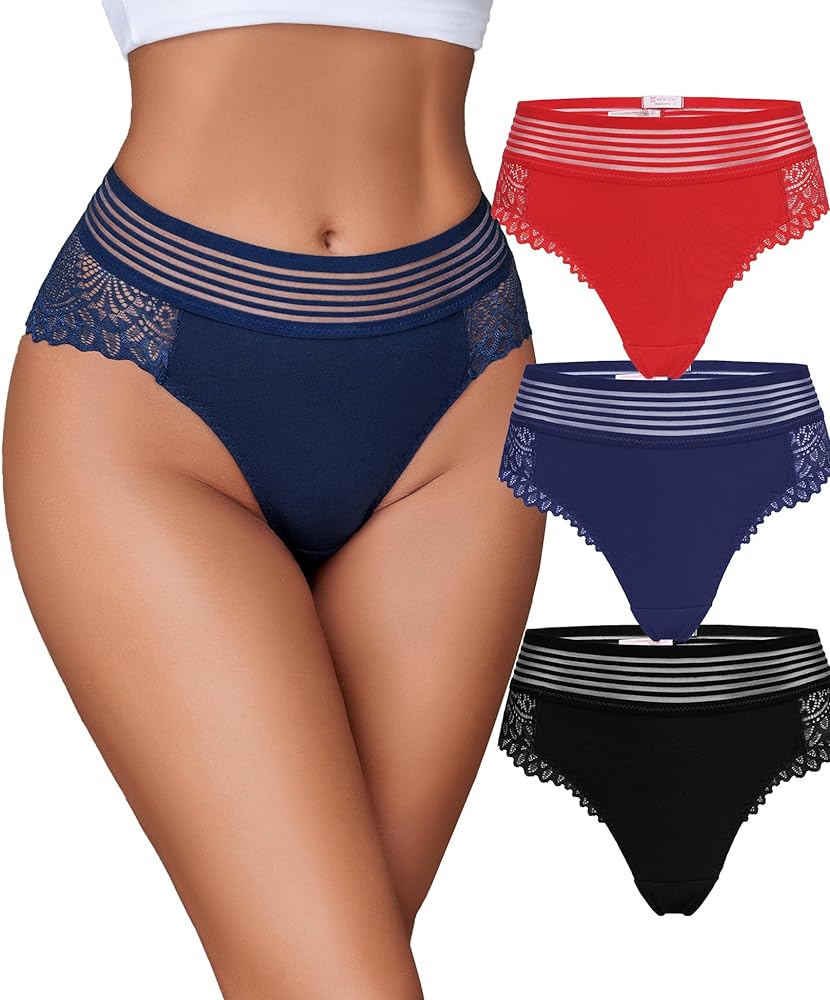 Avidlove Sexy Panties for Women Lace Underwear Cheeky Hipster Panties Stretch Briefs Multipack