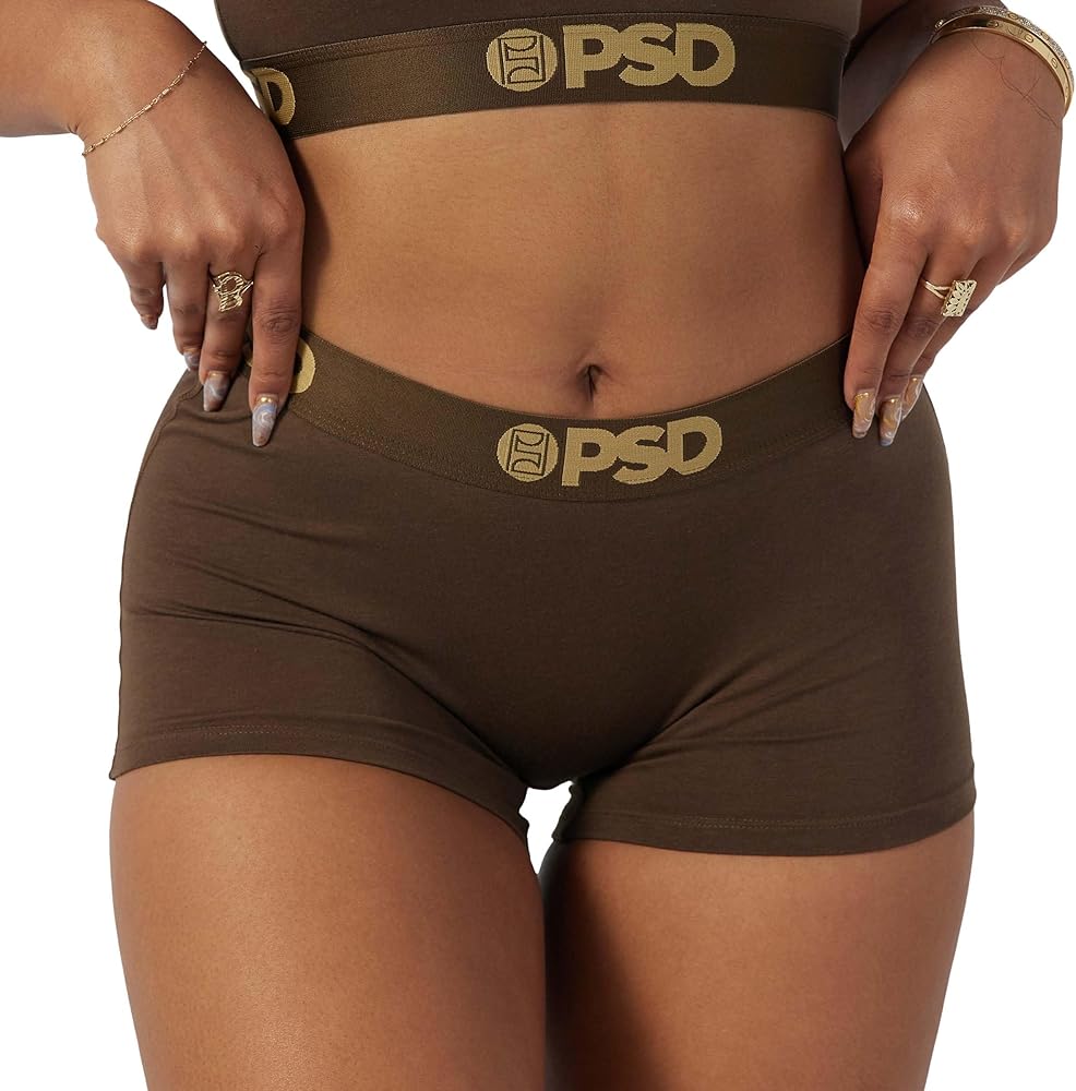 PSD Women's Modal Premium Solid Boy Shorts - Full Coverage Women's Underwear - Comfortable Stretch Panties for Women