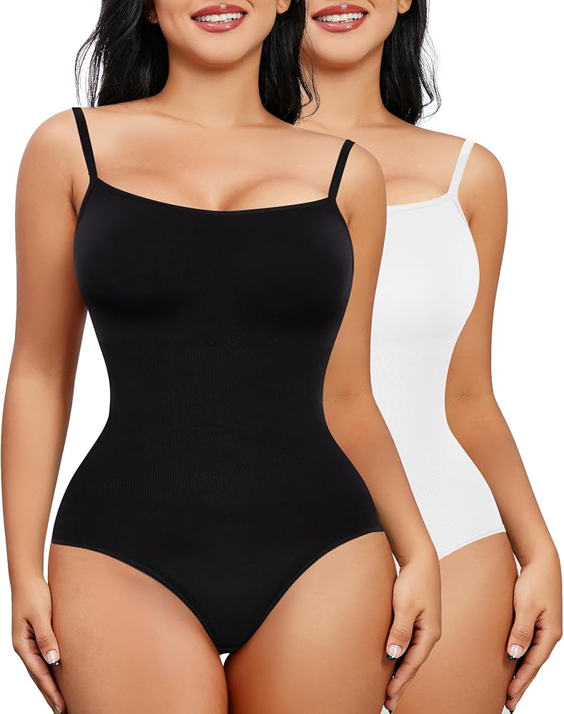 Nebility Shapewear Waist Trainer Bodysuits Women Clothing Tummy Control Seamless Full Body Shaper Square Neck Jumpsuits Top