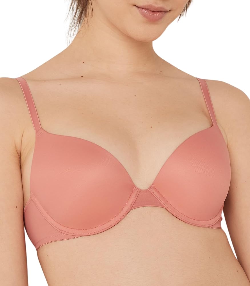 Victoria's Secret Pink Wear Everywhere Push Up Bra, Padded, Smoothing, Bras for Women, Pink (32DD)