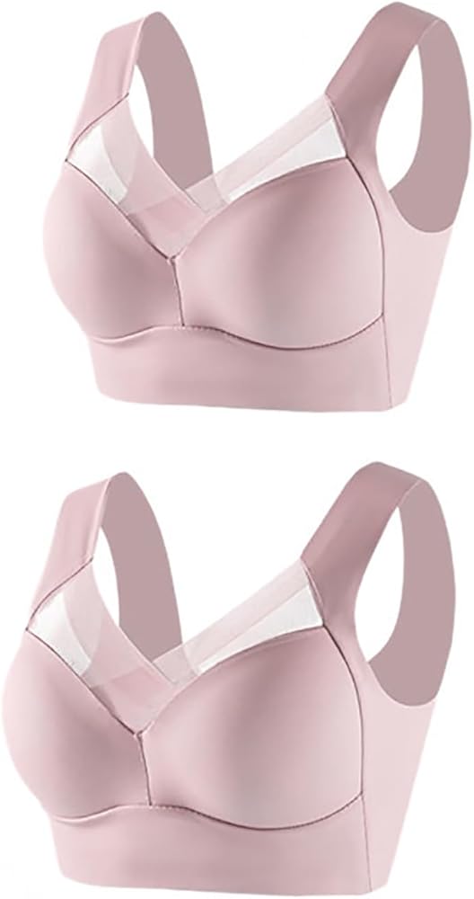 Women Wireless No Underwire Everyday Bras Wirefree Full-Coverage Bra with Thin Side Collection and Daily Bra Multipack