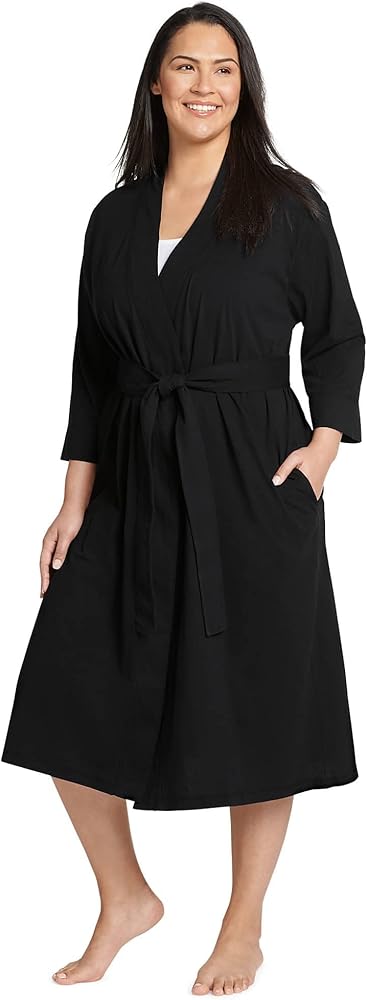 Jockey Women's Sleepwear Everyday Essentials 100% Cotton Long Robe