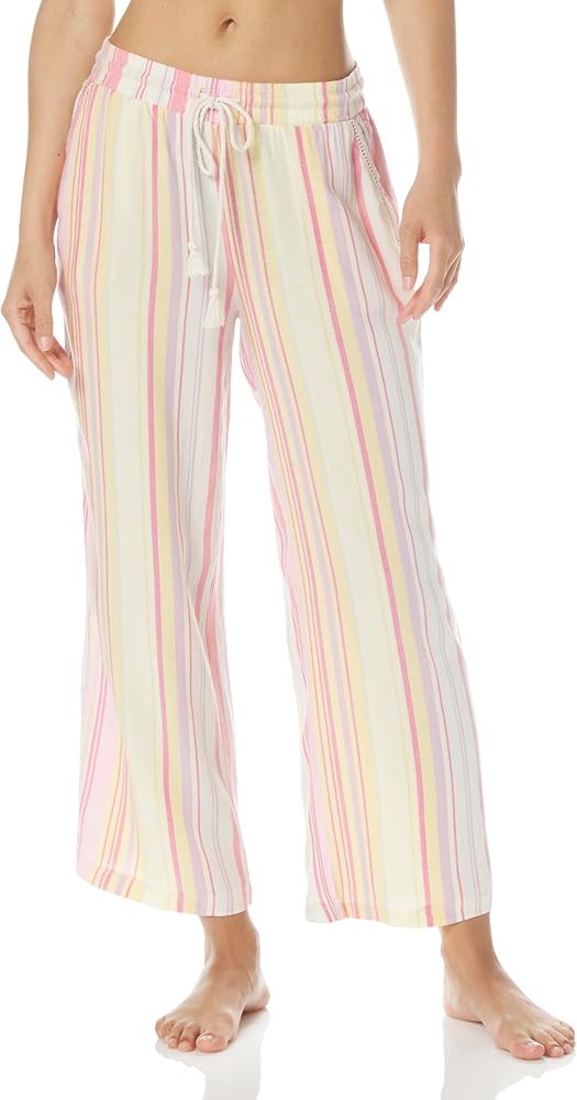 PJ Salvage womens Loungewear Staycation Stripe Cropped Pant