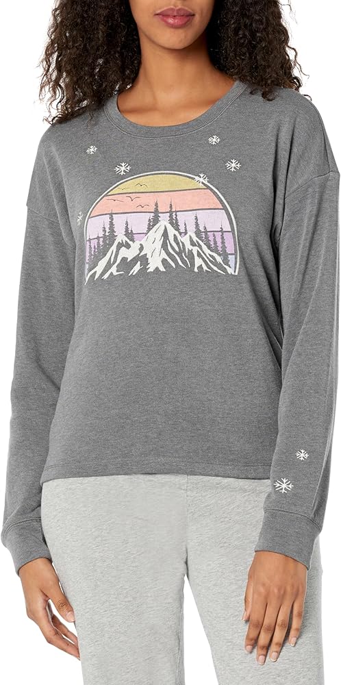 PJ Salvage Women's Loungewear Mountain Love Long Sleeve Top