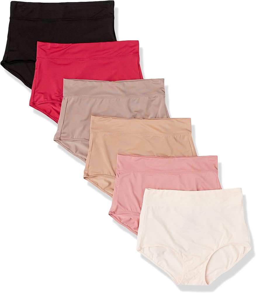 Warner's Women's Blissful Benefits Dig-Free Comfort Waistband Microfiber Brief 6-Pack Rs9046w