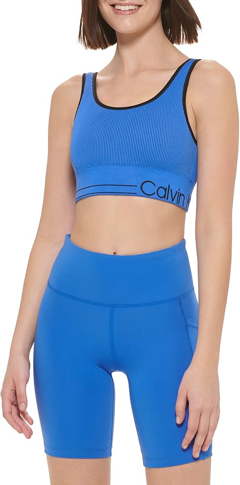 Calvin Klein Performance Women's Medium Impact Sports Bra with Removable Cups