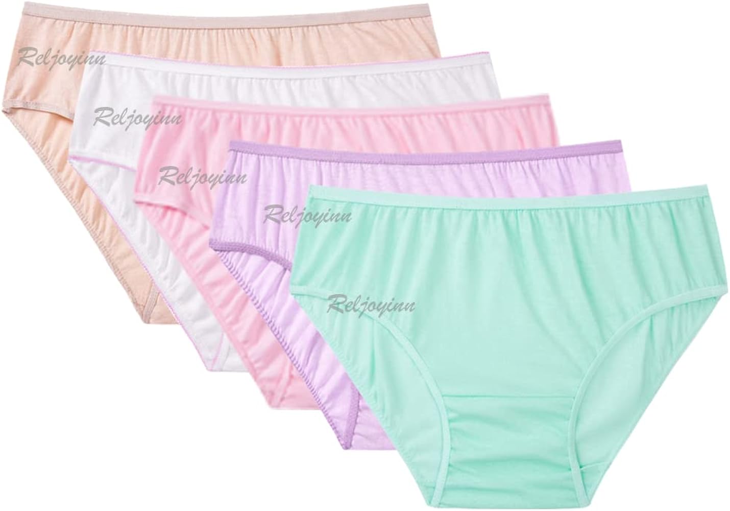 Women’s 100% Cotton Disposable Underwear Mid Waist Briefs Panties for Travel Hospital Stays Underpants (10 pack)