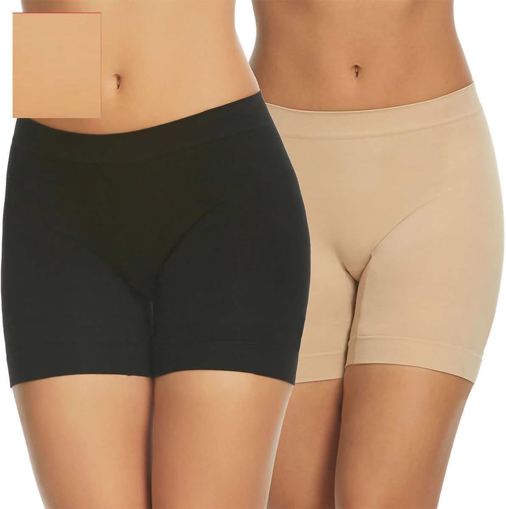 Gloria Vanderbilt Women's Seamless Slip Short, 2 Pack