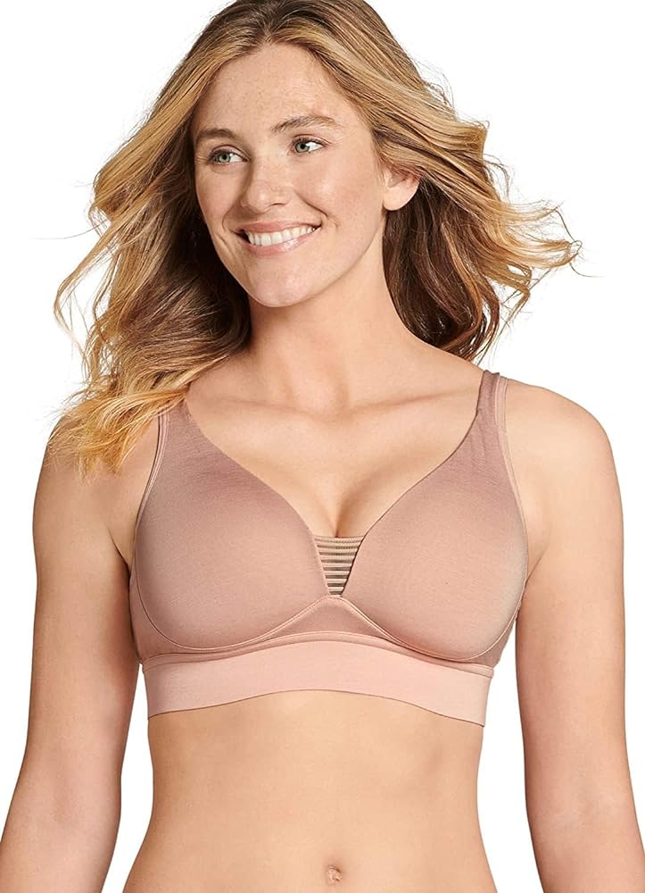 Jockey Women's Bra Forever Fit Supersoft Modal V-Neck Molded Cup Bra