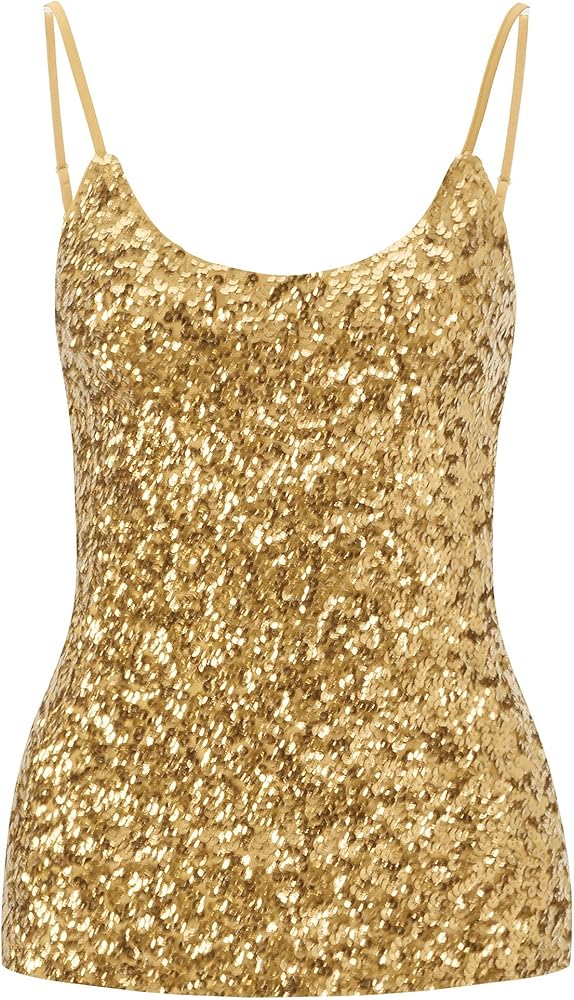 Women's Sequins Summer Short Camisole Tank Tops