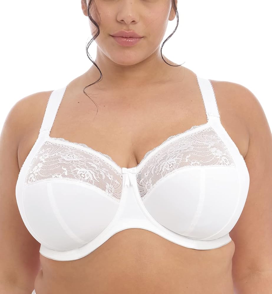 Elomi Womens Full Coverage Bra, White, 36GG US