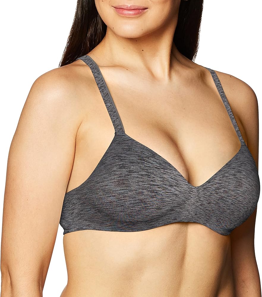 Hanes Womens Wireless Moisture-Wicking T-Shirt Bra, Wirefree Convertible Bra (Retired Colors)