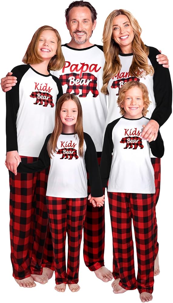 Liitrsh Christmas Pajama Matching Set for Family Xmas Pjs Sleepwear for Adults Youths Holiday Party