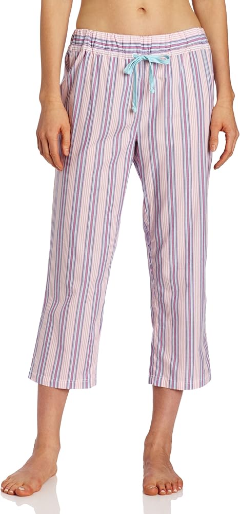 Nautica Sleepwear Women's Woven Stripe Capri