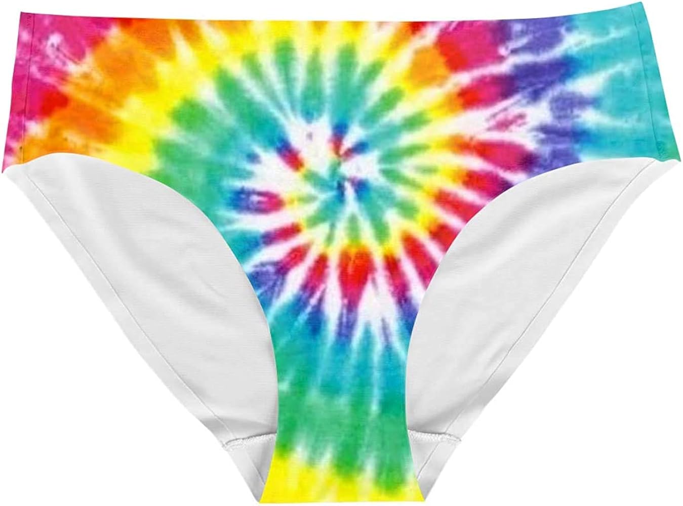 Comfortable Soft Seamless Shorts,Personalized Breathable Women Underwear,Tie Dye Rainbow Sexy Stretch Underwear,Low Rise Brief