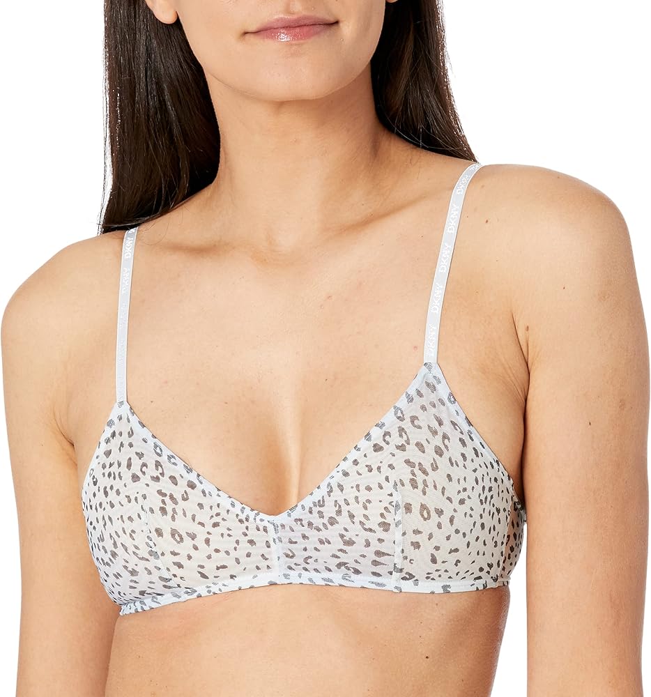 DKNY Women's Lightweight Mesh Bralette, Wirefree, Breeze Ombre, S