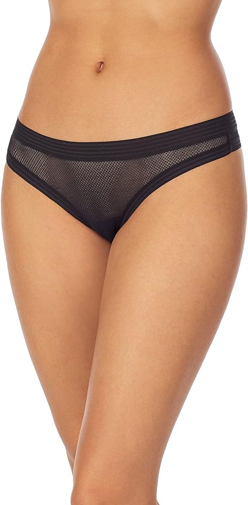 DKNY Women's Sheer Stripe Thong