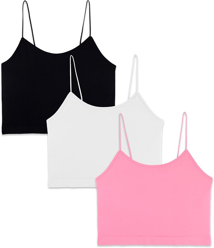 WallFlower Women's Carson Insta Smooth Seamless Shelf Bra Camisole 2-Pack (Standard and Plus)