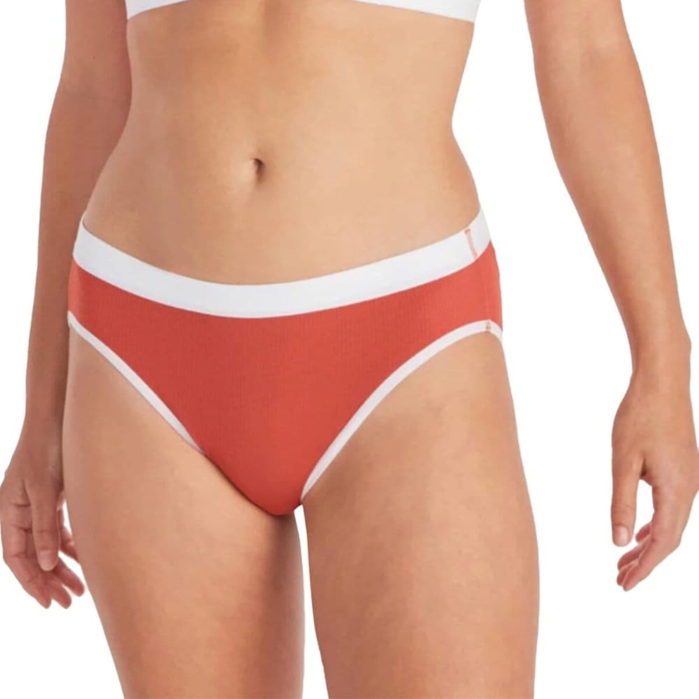 ExOfficio Women's Give-N-Go 2.0 Sport Mesh Bikini Brief Panty, 3452, Retro Red/White, XS