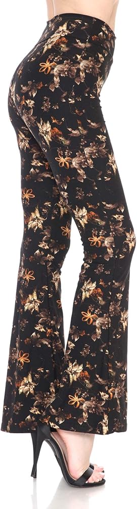 Leggings Depot Women's Ultra Soft Popular Printed Stylish Palazzo Pants BAT3