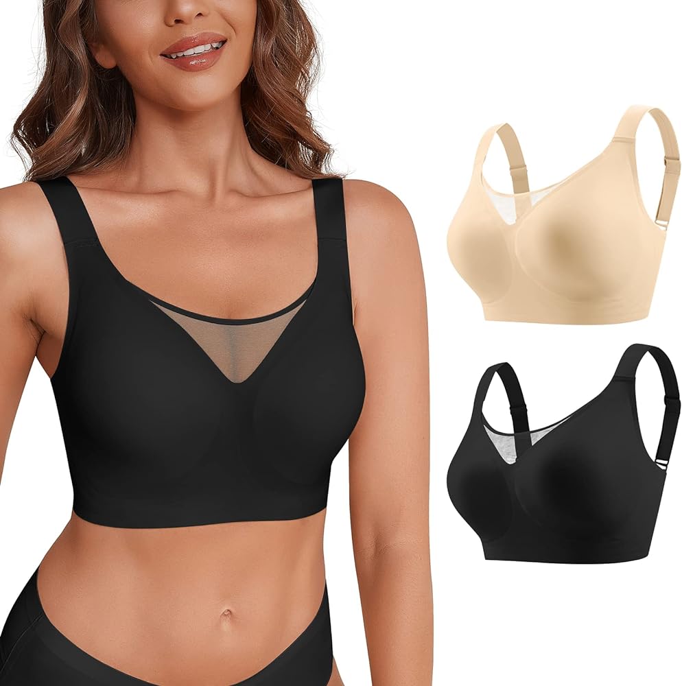 Bras for Women no Underwire Sagging Breasts Bras for Women Low Impact Seamless Bra with Full Coverage Push up Bras