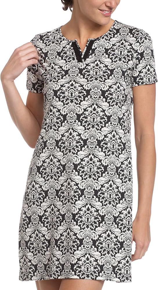 Nautica Women's Foulard Print Jersey Knit Sleep Tee