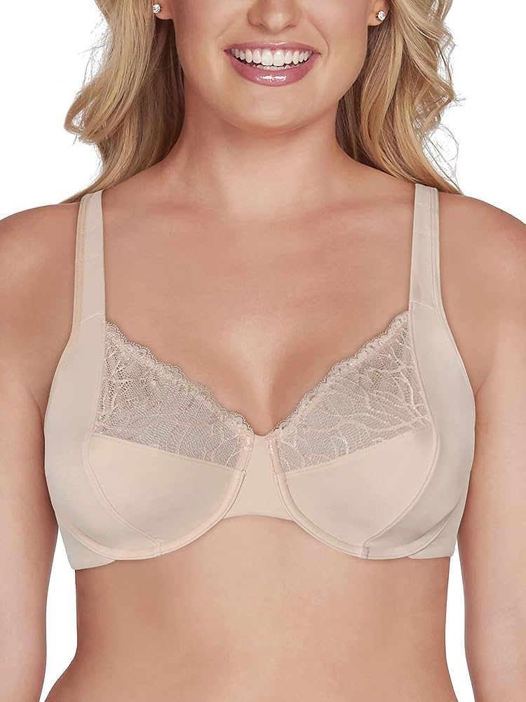 Vanity Fair Women's Flattering Lace Full Figure Minimizer Underwire Bra