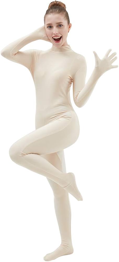 Womens One Piece Unitard Full Body suit Spandex Skin Tights