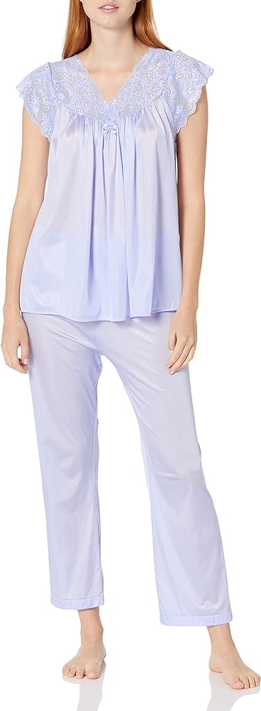 Shadowline Women's Silhouette Short Cap Sleeve Pajama Set