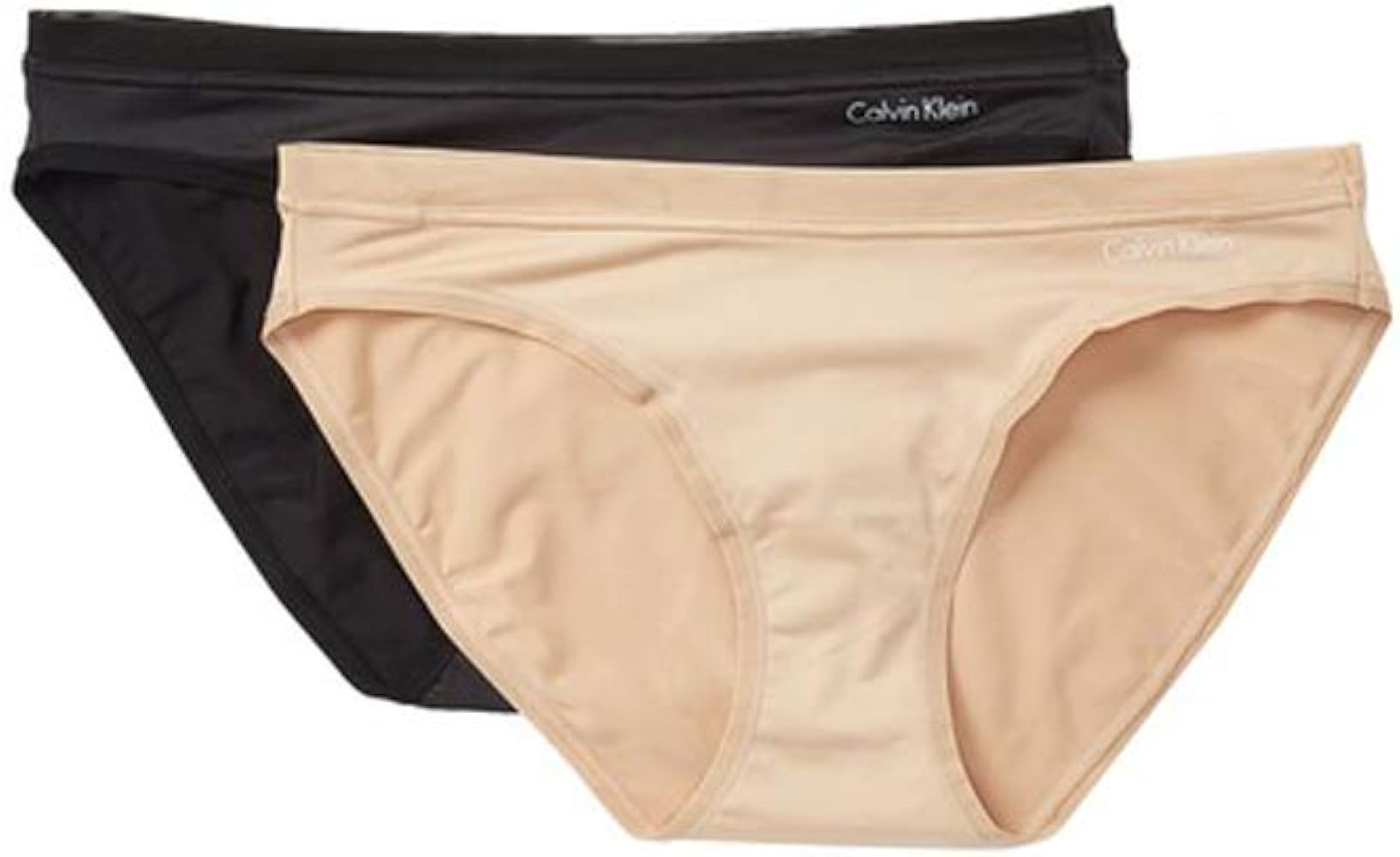 Calvin Klein Cheeky Bikini Underwear (2-Pack), Black/Bare, Small