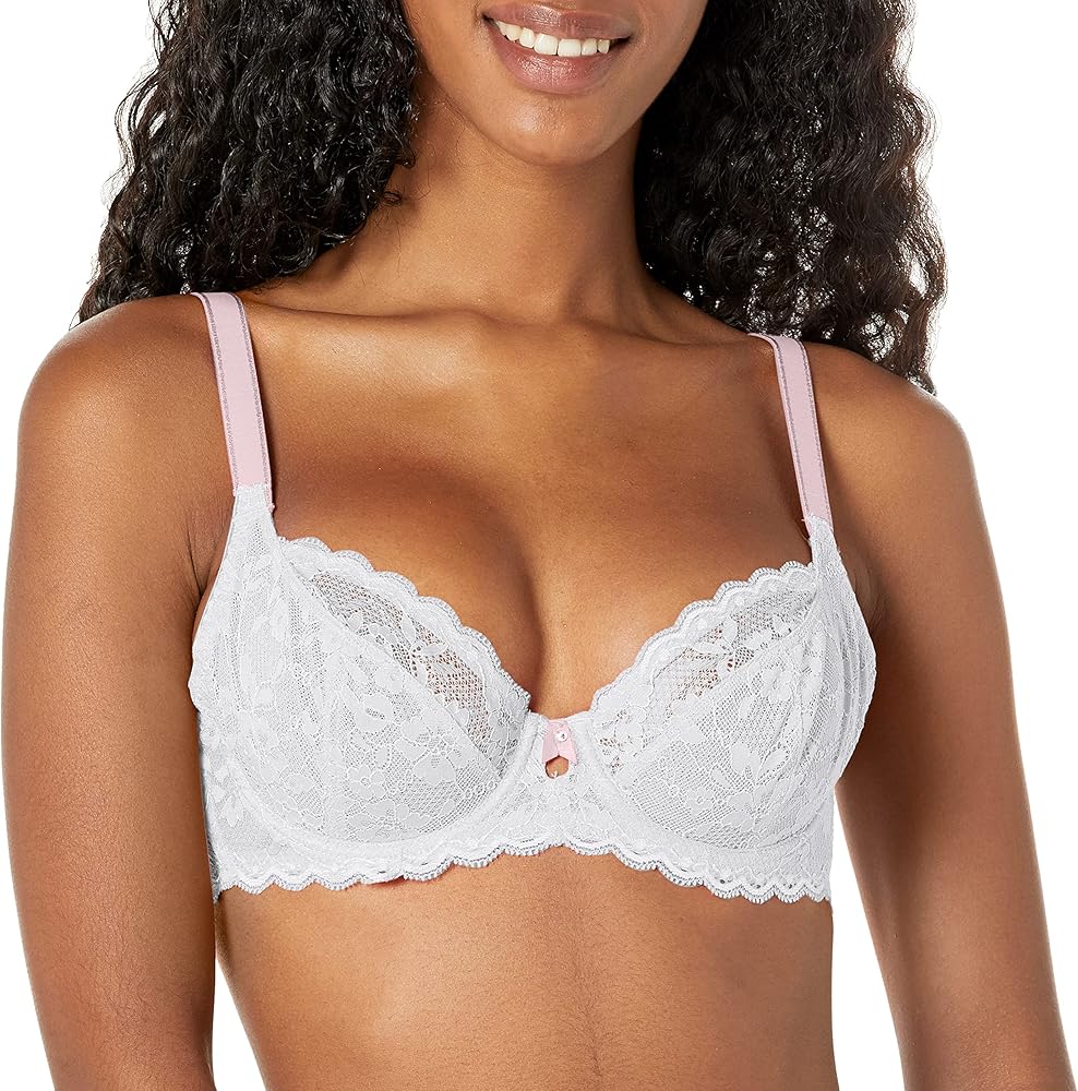 Freya Women's Offbeat Underwire Plunge Bra, White, 36G