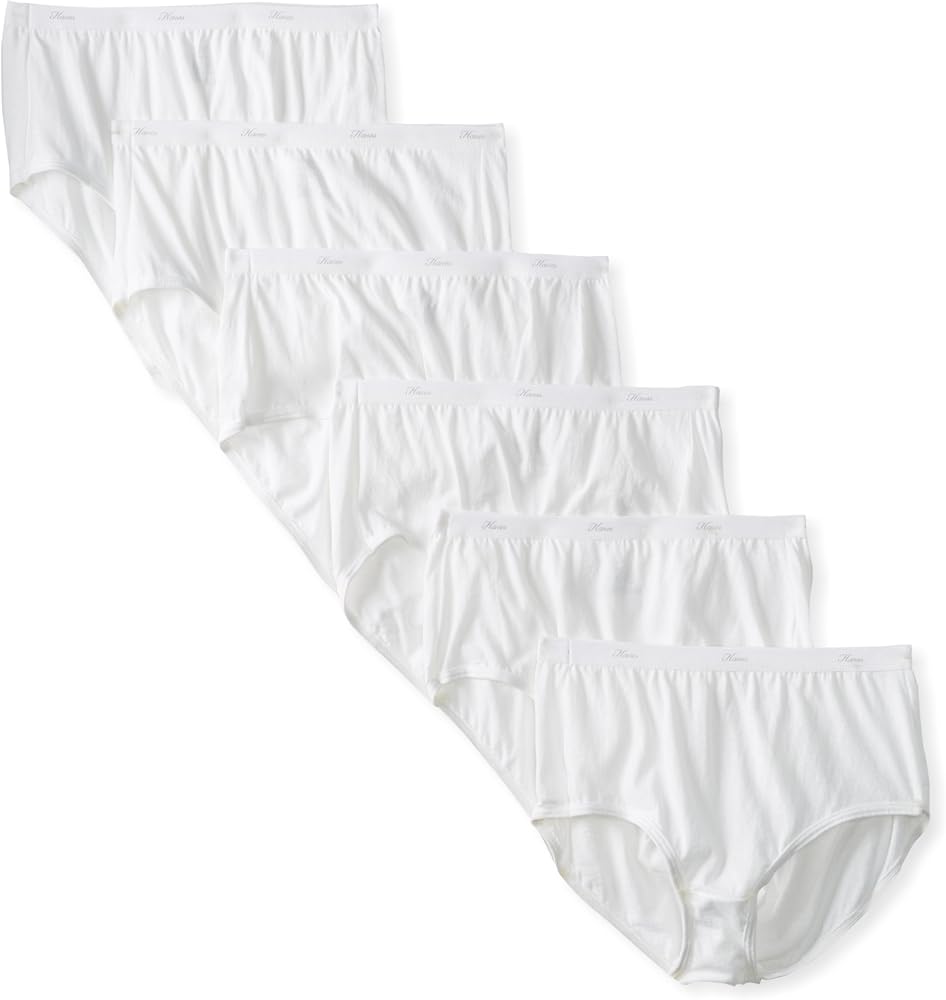 Hanes Women's Cool Comfort Cotton Brief Panties 6-Pack