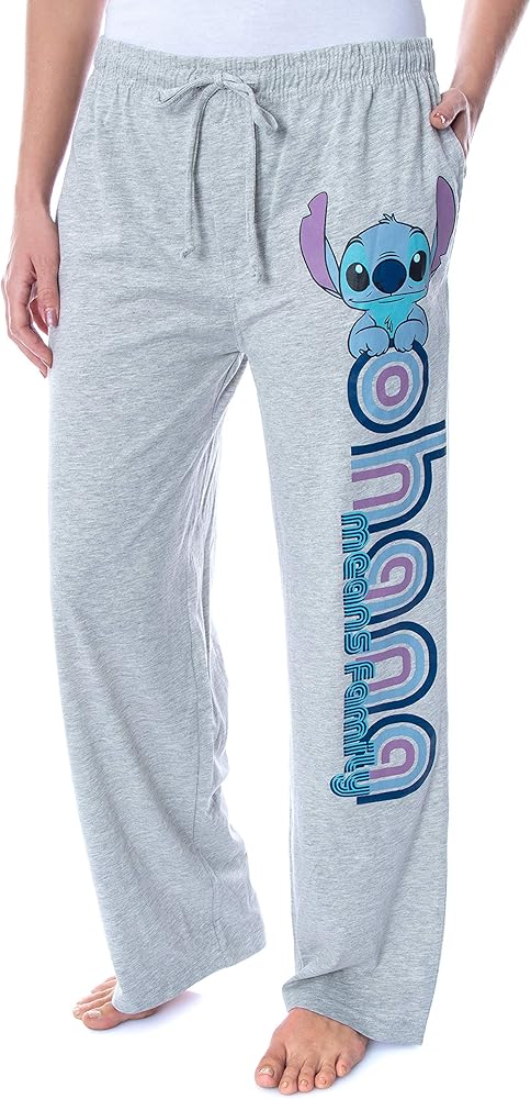 Disney Women's Lilo And Stitch Ohana Soft Touch Cotton Pajama Pants