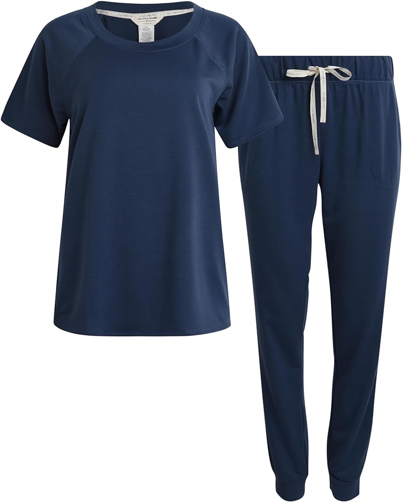 Lucky Brand Women's Pajama Set - 2 Piece Sleep Shirt and Lounge Jogger Pants with Pockets - Sleepwear Set for Women (S-XL)