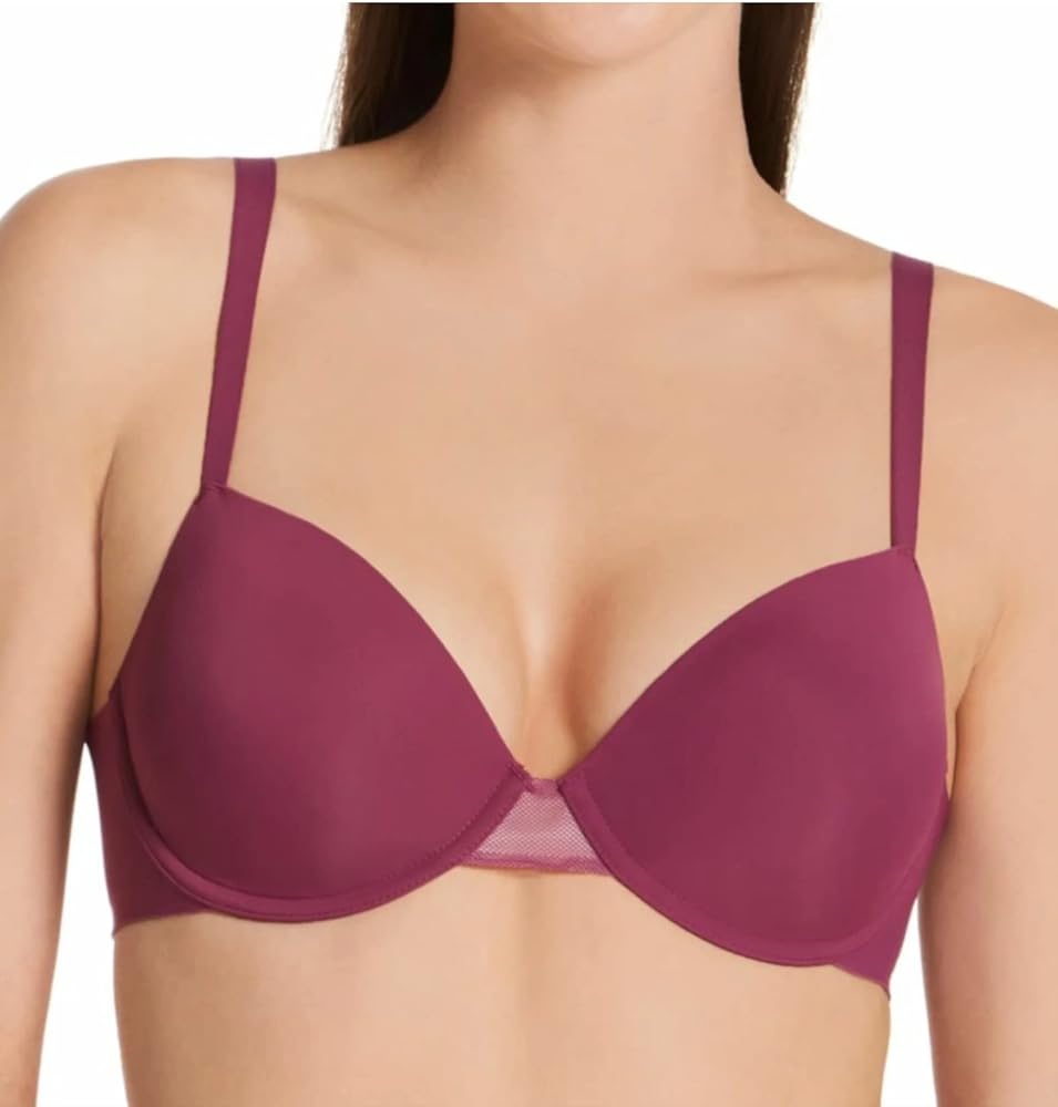 Maidenform Self Expressions Women's Simply The One Lightly Lined T-Shirt Bra SE1200 (Dark Mulberry Purple)