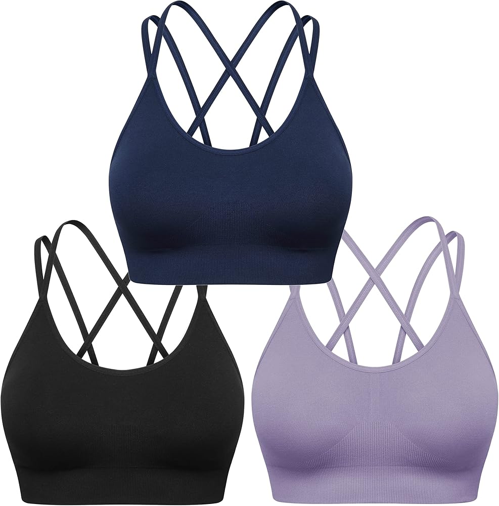 GXXGE Padded Racerback Sports Bras for Women High Impact Workout Yoga Gym Activewear Fitness Bra