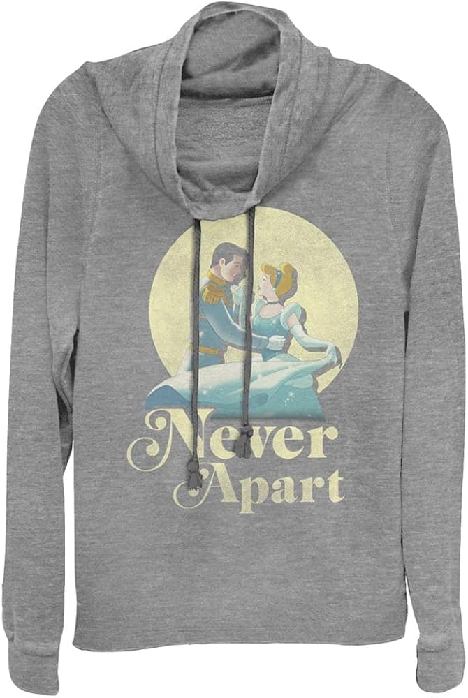 Disney Princesses Never Apart Women's Cowl Neck Long Sleeve Knit Top