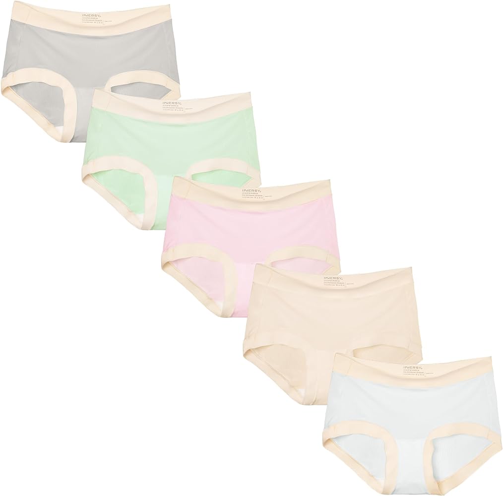 INNERSY Women's Quick Dry & Light Breathable Hipster Panties for Active Comfort 5-Pack