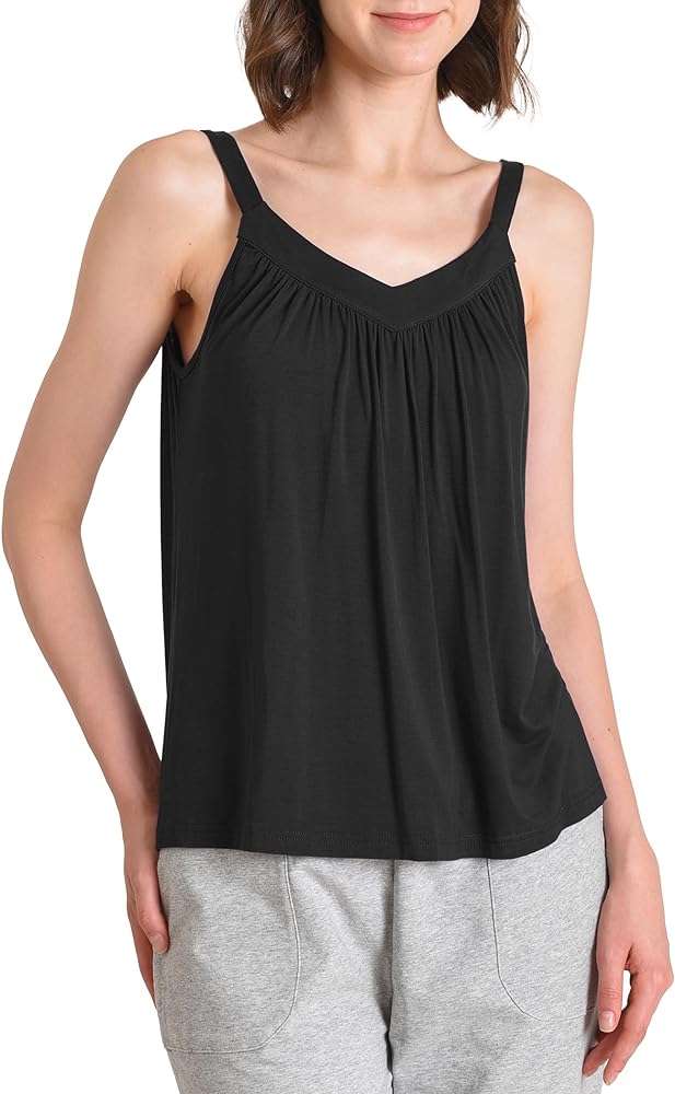 Latuza Women's Viscose Cami Pajama Top Cute Sleep Tank Top