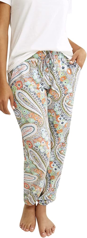 Verabradley Womens Lightweight French Terry Jogger Pajama Pants With Pockets (Extended Size Range)