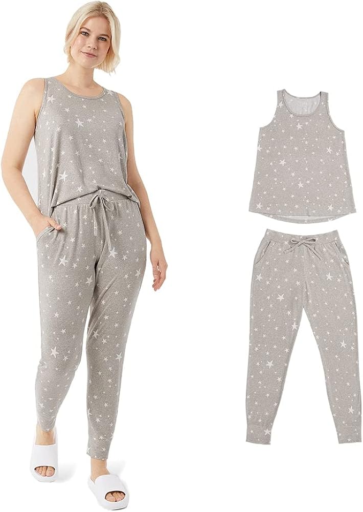 32 DEGREES Women's Soft Comfy 2 Piece Sleep Set | Soft & Stretchy | Top and Bottom Set