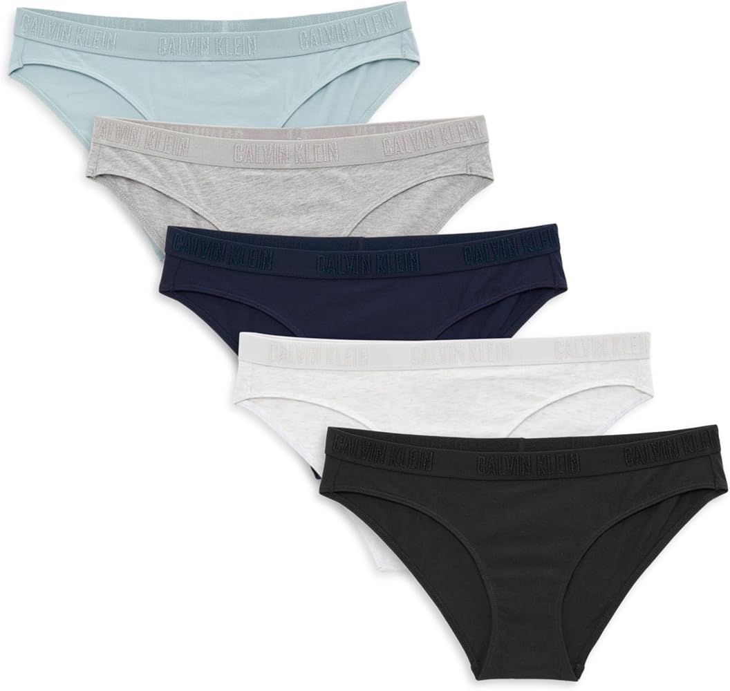 Calvin Klein Women`s Monochrome Cotton Bikini Panty 5 Pack