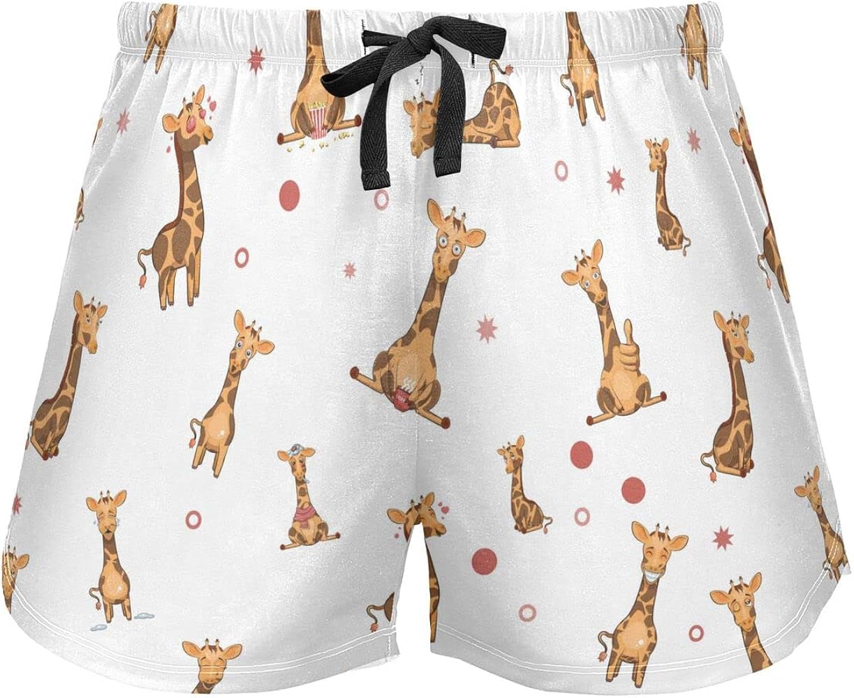 vvfelixl Women'S Pajama Shorts Adorable Siamese Cat Sleepwear Lounge Pants Pajama Bottoms S-XXL White