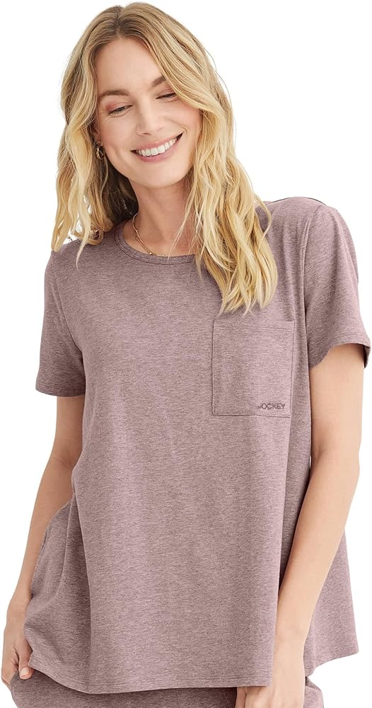 Jockey Women's Loungewear Soft Touch Luxe Swing Tee, Twilight Sands, S