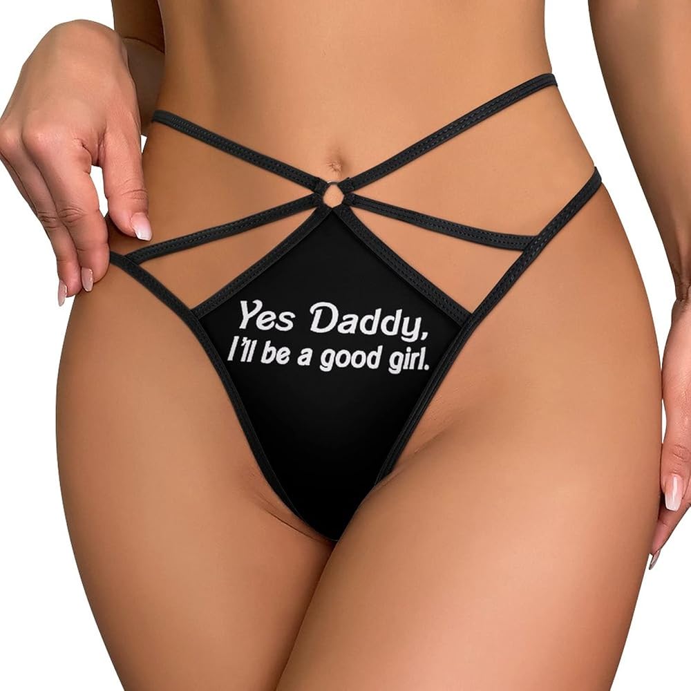 BITE ME Sexy G-String for Women, Breathable T-back Panties Thongs Underwear Funny Gifts