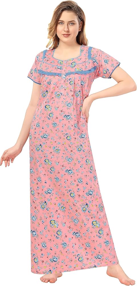 Women's Cotton Floral Maxi Nightgowns/Nighty