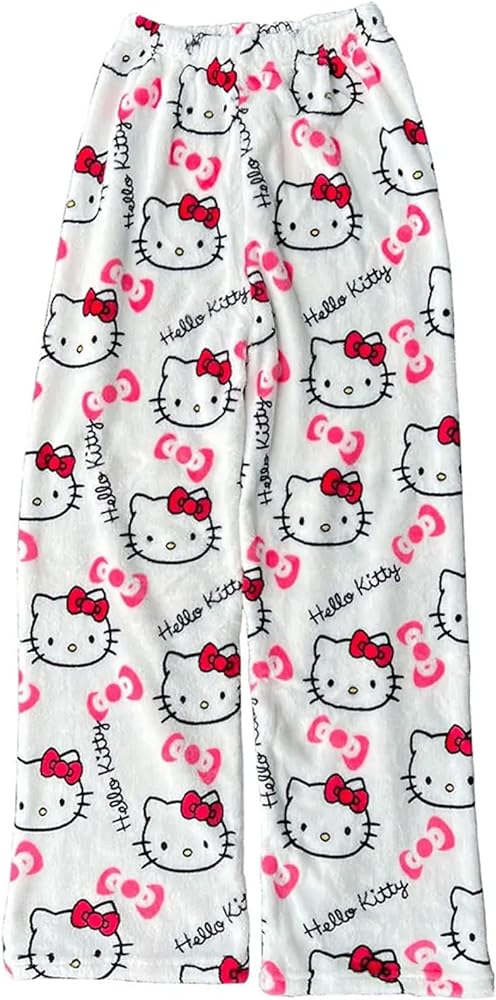 Christmas Pajama Pants for Women Girls Kawaii Flannel Comfy Sleepwear Pj Bottoms