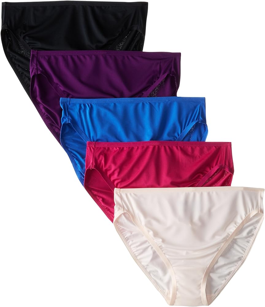 Fruit of the Loom Women's 5 Pack Microfiber Hi-Cut Panties