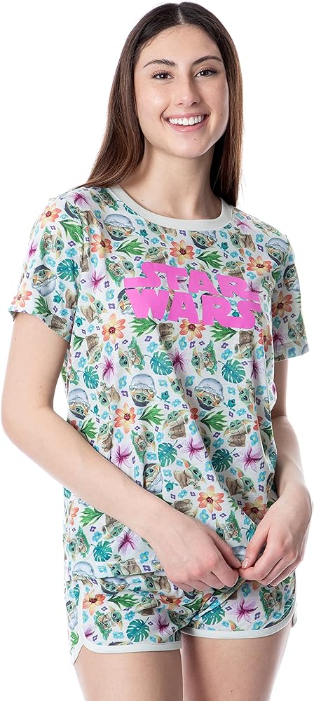 Star Wars Women's The Mandalorian The Child Sleep Pajama Set Short